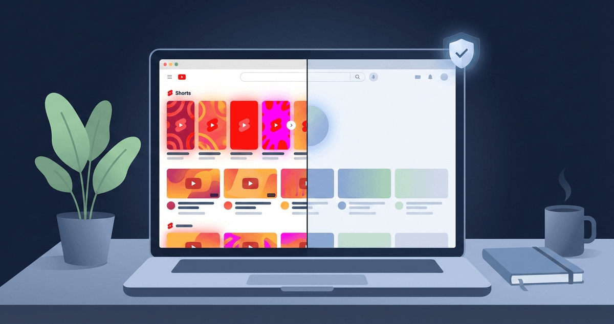 Phone showing YouTube Shorts blocked by FocusView